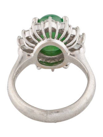 Ring Platinum 4.53ct Jadeite & Diamond Cocktail Ring