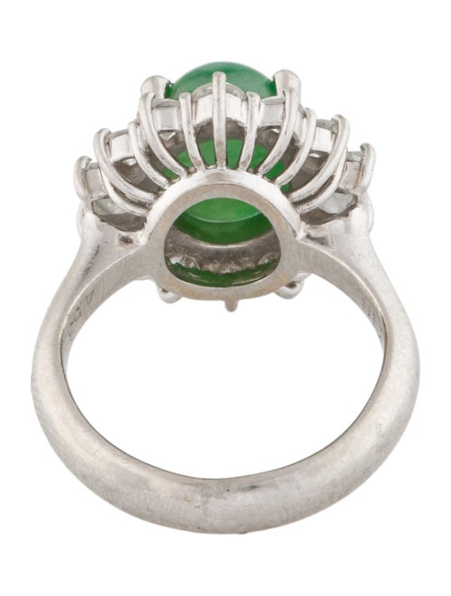 Ring Platinum 4.53ct Jadeite & Diamond Cocktail Ring