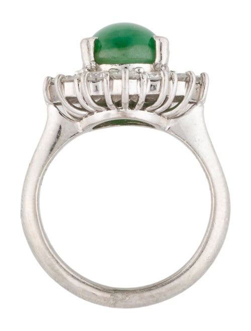 Ring Platinum 4.53ct Jadeite & Diamond Cocktail Ring