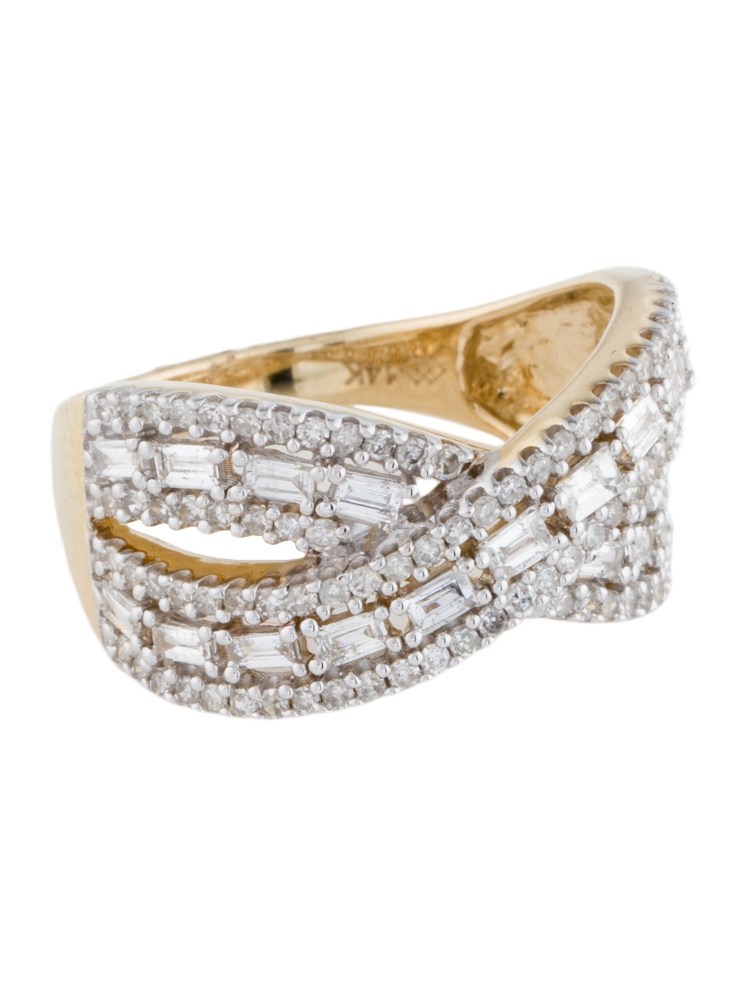 Ring 14K 1.00ctw Diamond Crossover