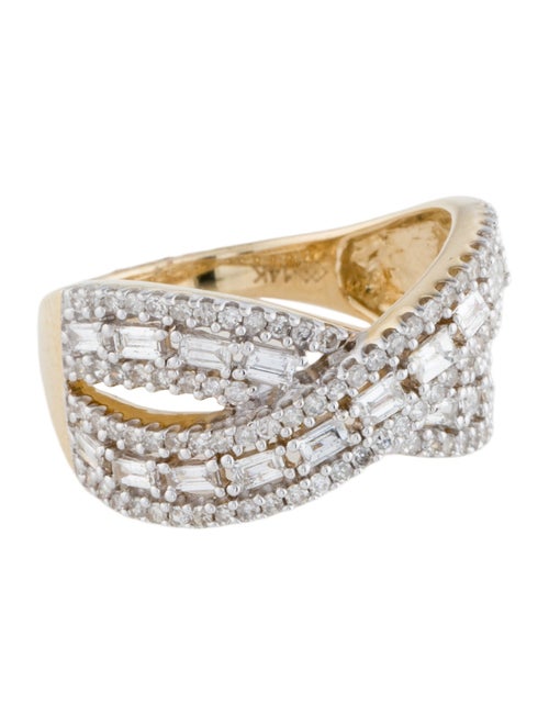 Ring 14K 1.00ctw Diamond Crossover Ring