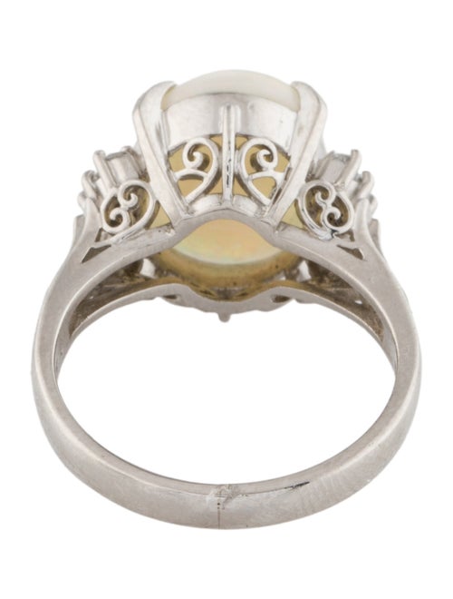 Ring Platinum 2.74ct Opal & Diamond Cocktail Ring