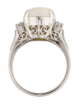 Ring Platinum 2.74ct Opal & Diamond Cocktail Ring