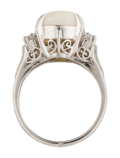 Ring Platinum 2.74ct Opal & Diamond Cocktail Ring