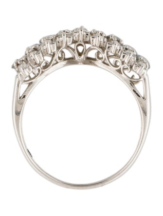 Ring Platinum 1.00ctw Diamond V-Shaped Band