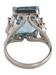 Ring Platinum 10.08ct Topaz & Diamond Cocktail Ring