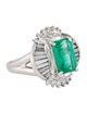Ring Platinum 2.43ct Emerald & Diamond Cocktail RIng