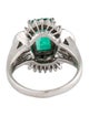 Ring Platinum 2.43ct Emerald & Diamond Cocktail RIng