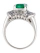 Ring Platinum 2.43ct Emerald & Diamond Cocktail RIng