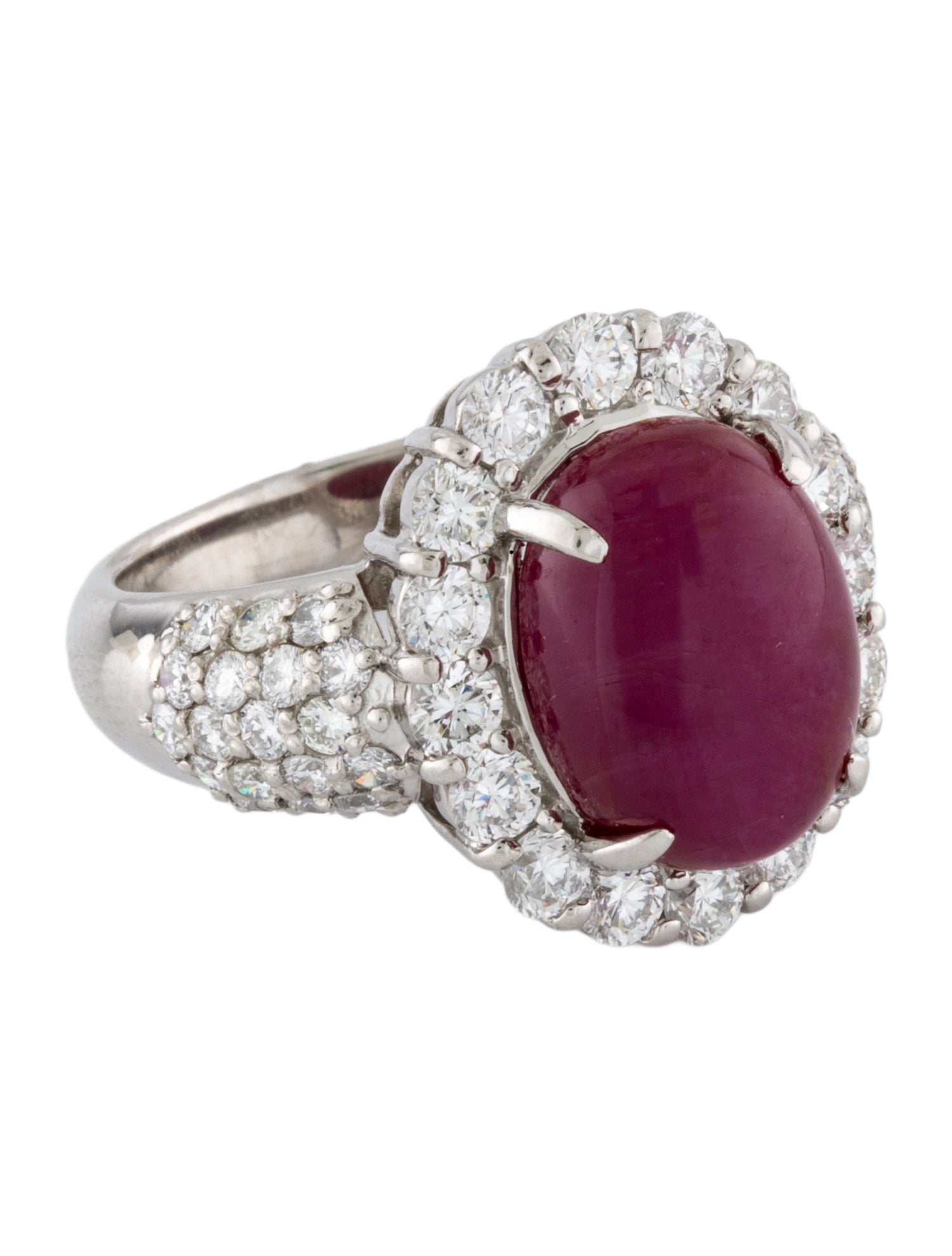 Ring Platinum 8.04ct Star Ruby & Diamond Cocktail Ring