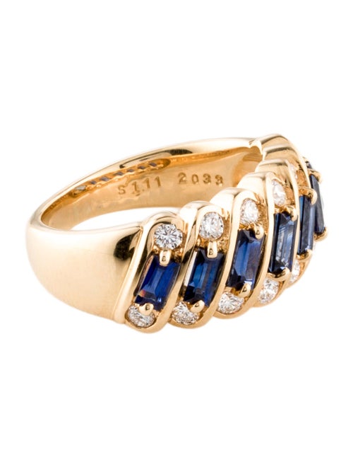 Ring 18K 1.11ctw Sapphire & Diamond Band