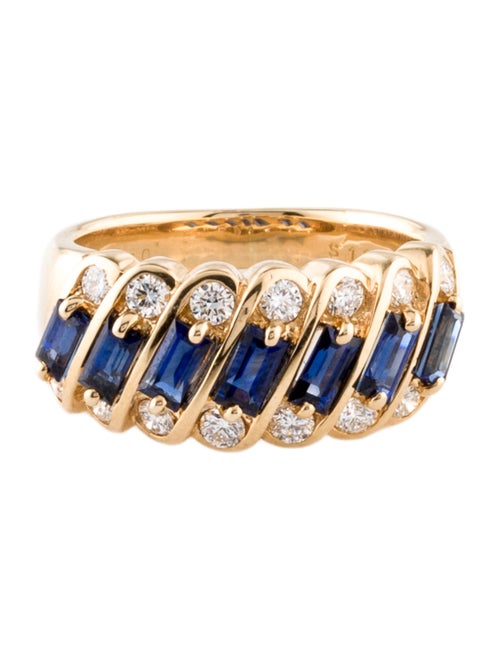 Ring 18K 1.11ctw Sapphire & Diamond Band