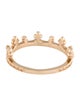 Ring 10K Diamond Crown Stacking Band