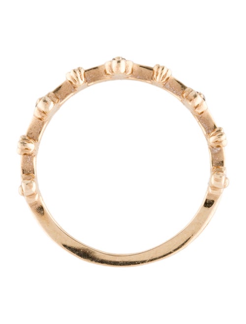 Ring 10K Diamond Crown Stacking Band