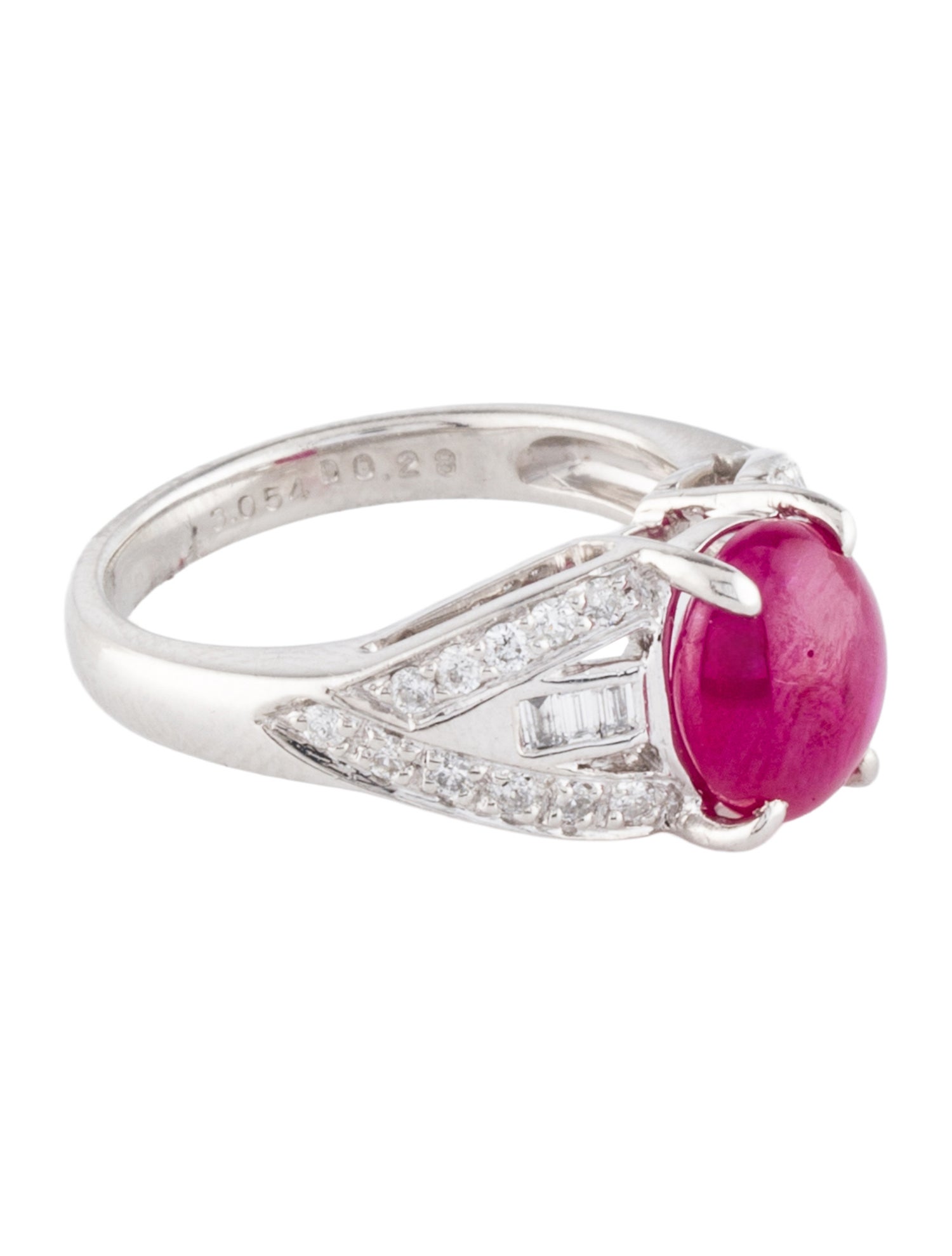 Ring Platinum 3.05ct Ruby & Diamond Cocktail Ring