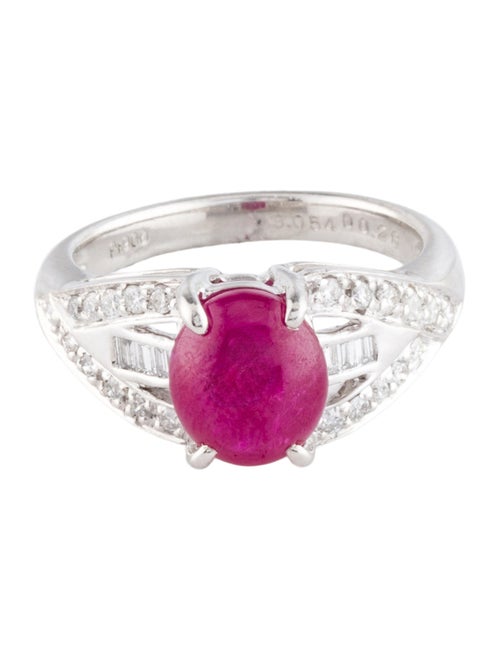Ring Platinum 3.05ct Ruby & Diamond Cocktail Ring