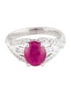 Ring Platinum 3.05ct Ruby & Diamond Cocktail Ring