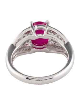 Ring Platinum 3.05ct Ruby & Diamond Cocktail Ring