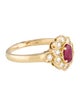 Ring 14K Ruby & Diamond Cocktail Ring