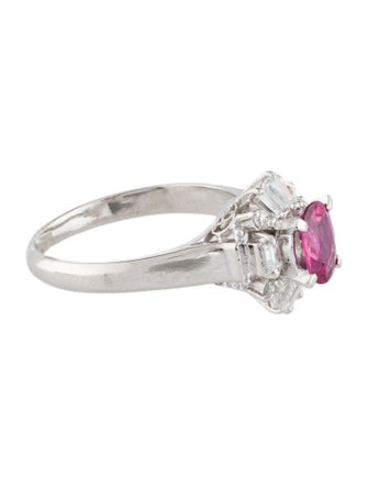 Ring Platinum Ruby & Diamond Cocktail Ring