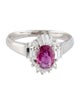 Ring Platinum Ruby & Diamond Cocktail Ring