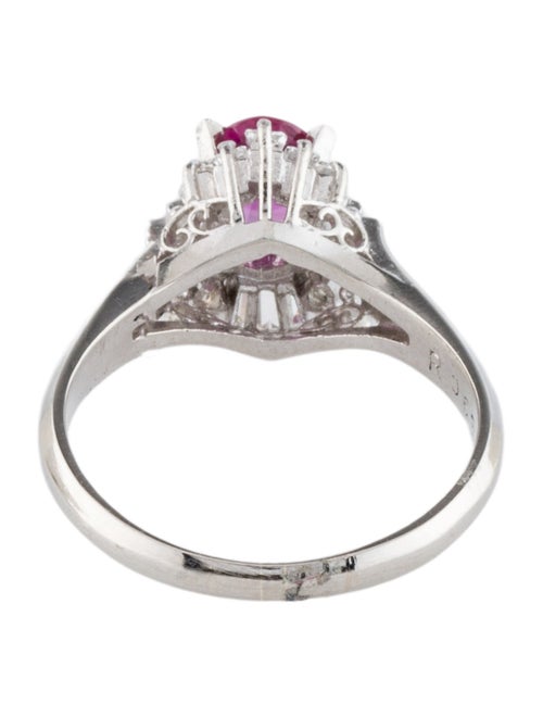Ring Platinum Ruby & Diamond Cocktail Ring