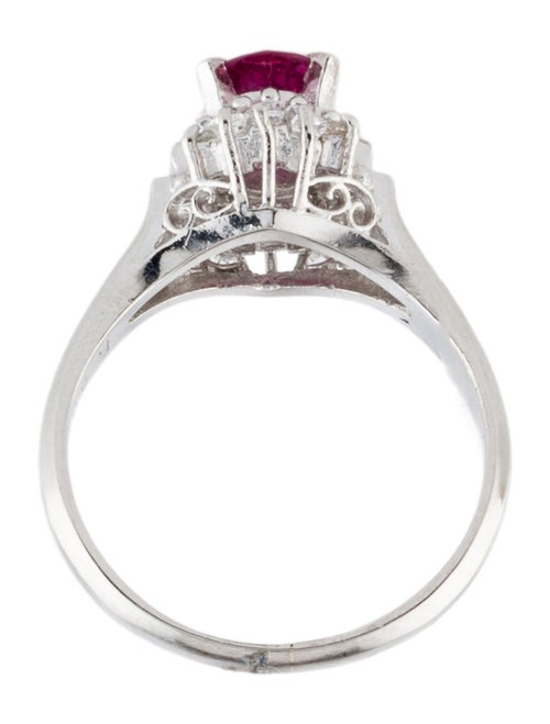 Ring Platinum Ruby & Diamond Cocktail Ring