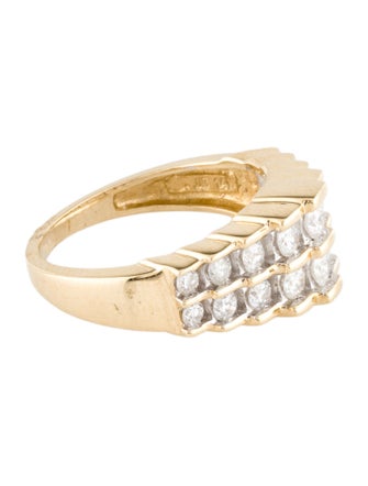 Ring 14K 1.00ctw Diamond Pyramid Band
