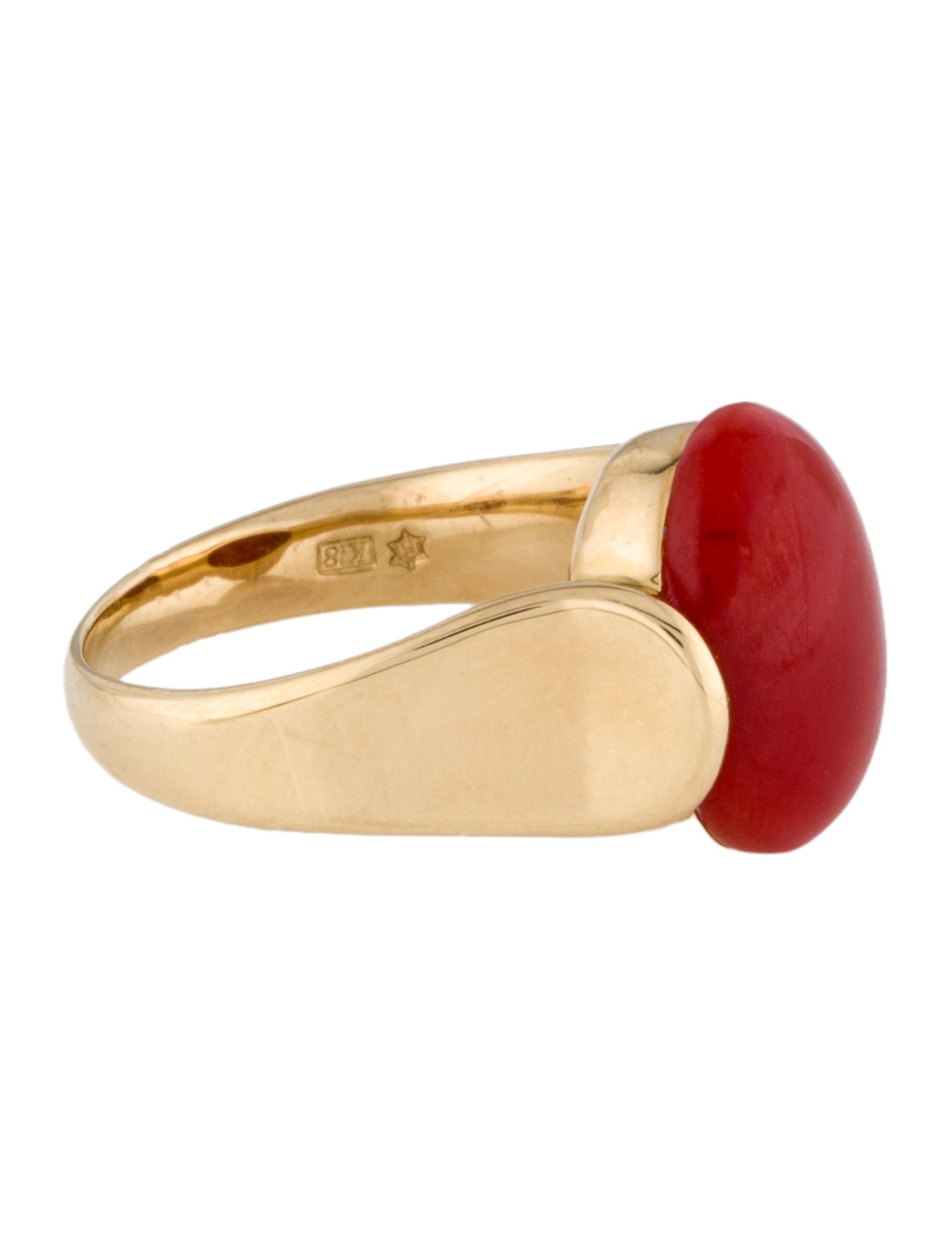 Ring 18K Coral Cocktail