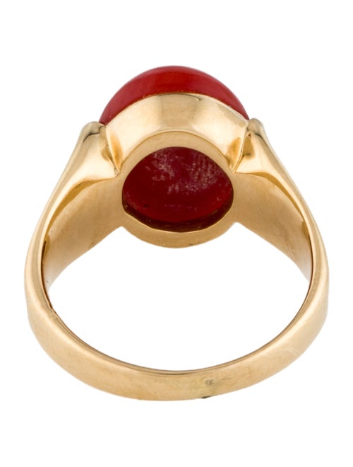 Ring 18K Coral Cocktail Ring