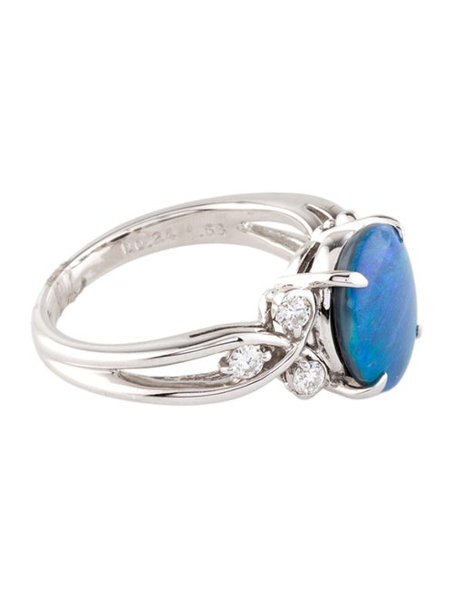 Ring 14K Boulder Opal & Diamond Cocktail Ring