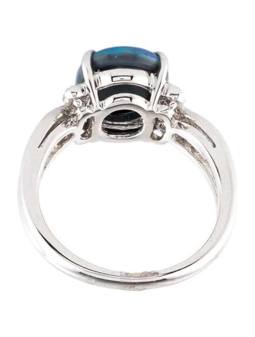 Ring 14K Boulder Opal & Diamond Cocktail Ring