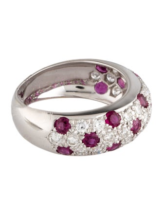 Ring 18K 1.65ctw Ruby & Diamond Band