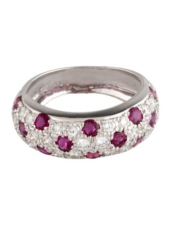 Ring 18K 1.65ctw Ruby & Diamond Band