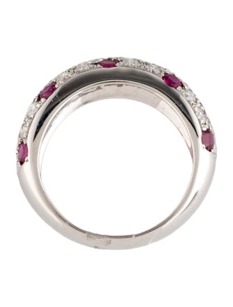Ring 18K 1.65ctw Ruby & Diamond Band