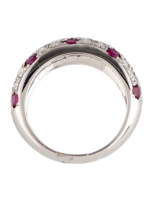 Ring 18K 1.65ctw Ruby & Diamond Band