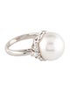 Ring Platinum Pearl & Diamond Cocktail Ring