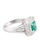 Ring Platinum Emerald & Diamond Cocktail Ring