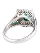 Ring Platinum Emerald & Diamond Cocktail Ring