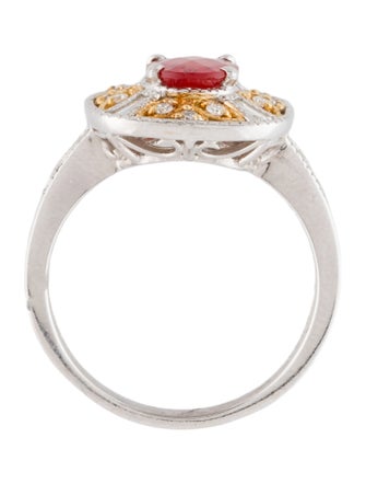 Ring 18K Labradorite & Diamond Cocktail Ring