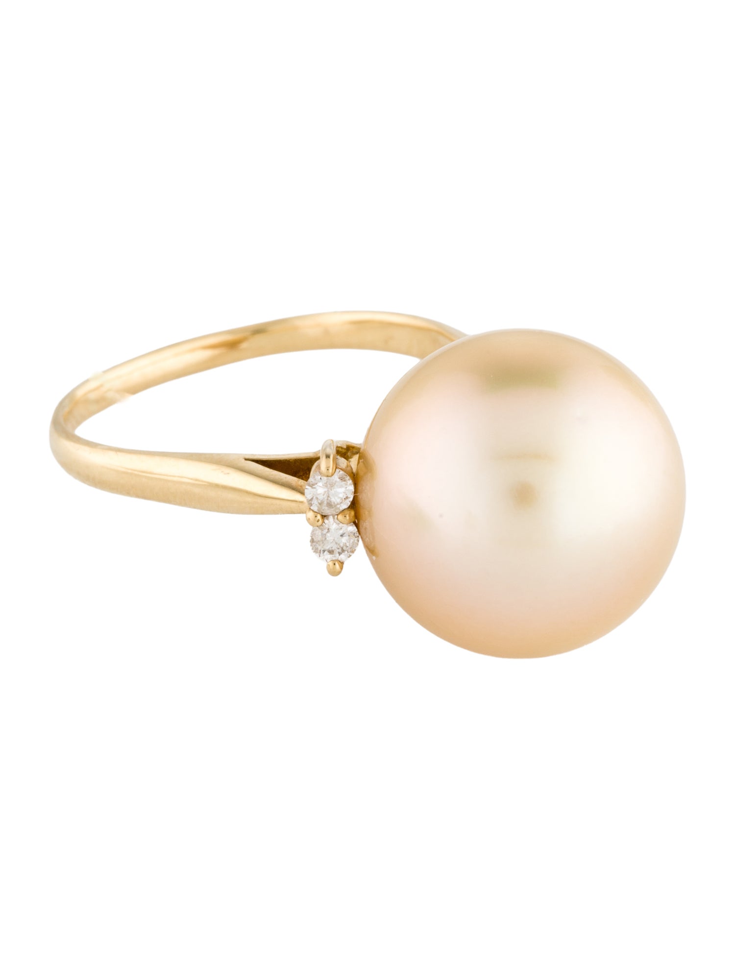 Ring 18K Pearl & Diamond Cocktail