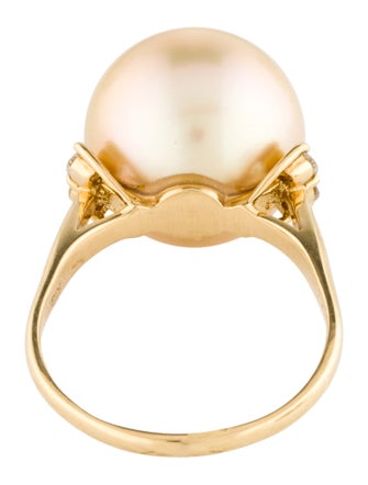 Ring 18K Pearl & Diamond Cocktail Ring