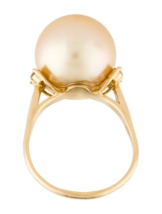 Ring 18K Pearl & Diamond Cocktail Ring