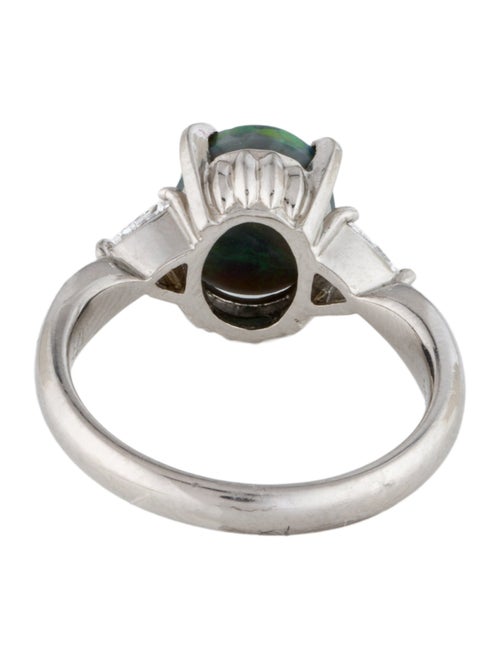 Ring Platinum 1.75ct Black Opal & Diamond Cocktail Ring
