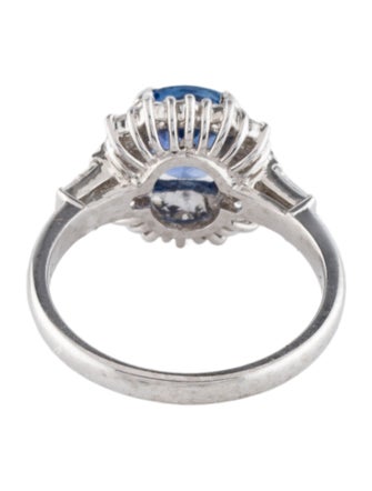 Ring Platinum 1.72ct Sri Lankan & Diamond Cocktail Ring