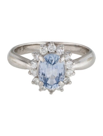 Ring Platinum 1.31ct Sapphire & Diamond Cocktail Ring