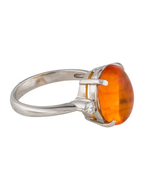 Ring Platinum 4.00ct Fire Opal & Diamond Cocktail Ring