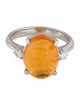 Ring Platinum 4.00ct Fire Opal & Diamond Cocktail Ring