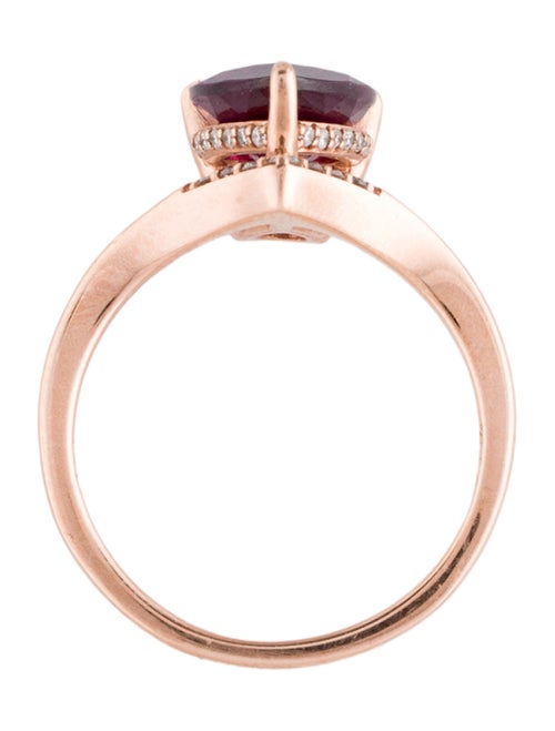 Ring 10K 3.09ctw Rhodolite & Diamond Cocktail Ring