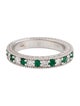 Ring 14K Emerald & Diamond Band